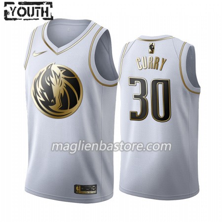 Maglia NBA Dallas Mavericks Seth Curry 30 Nike 2019-20 Bianco Golden Edition Swingman - Bambino